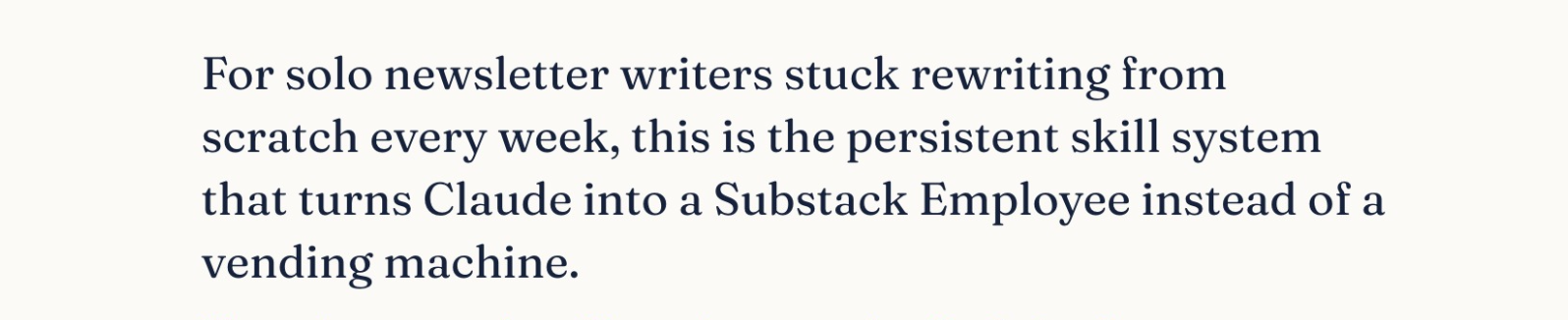 The positioning statement from a real AI Offer Crafter package: